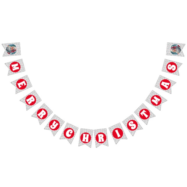 3D Jultomten Jul Red Helgdag Vimplar (Alla)