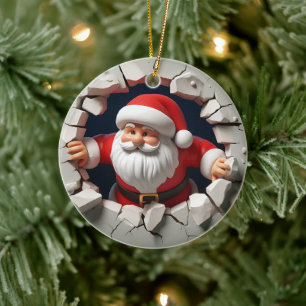 3d Jultomten Julgransprydnad Keramik