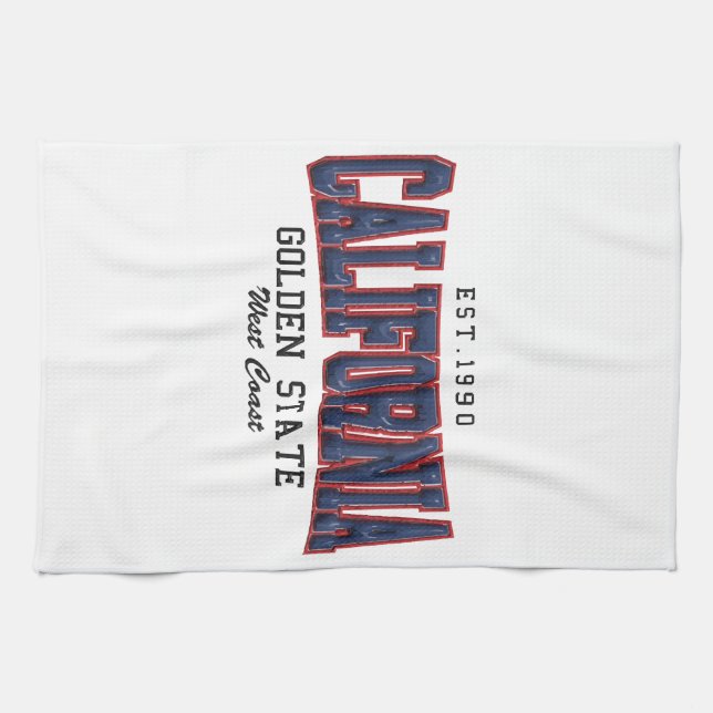 3D Kalifornien Kökshandduk (Horisontell)