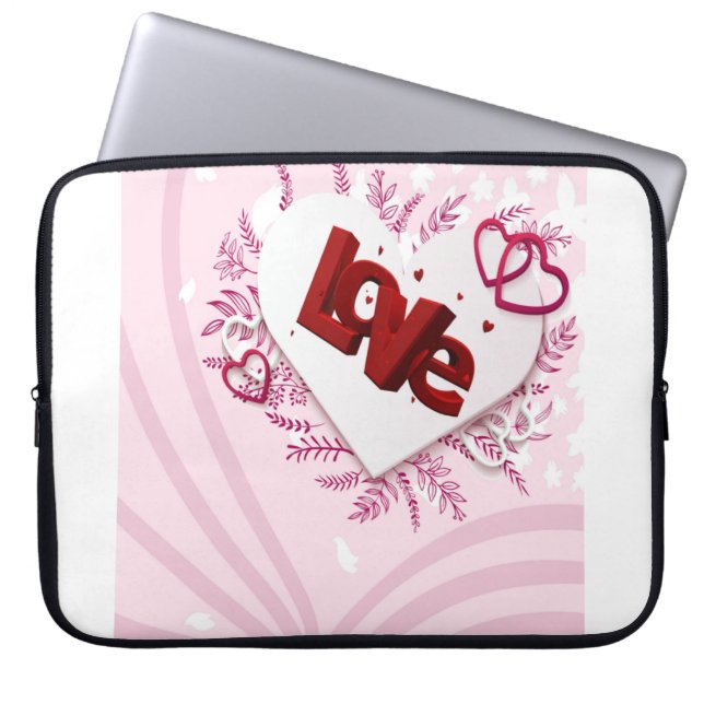 3D kärlek Laptop Fodral (Framsidan)