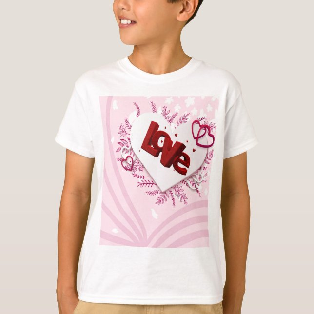3D kärlek T Shirt (Framsida)