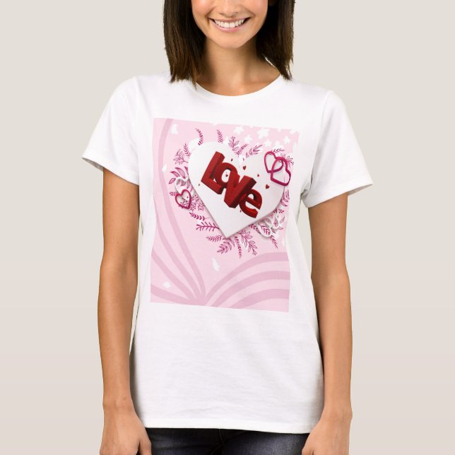3D kärlek T Shirt (Framsida)