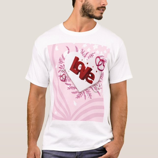 3D kärlek T Shirt (Framsida)