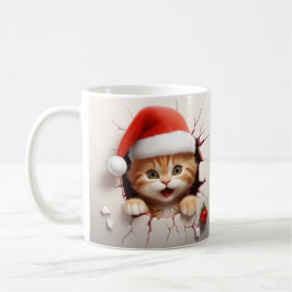 3D Kattjul Kaffemugg