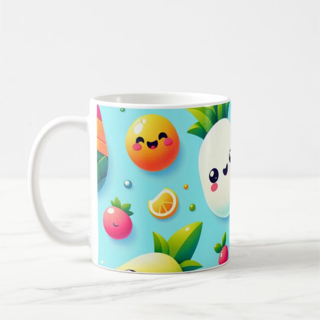 3D Kawaii Fruit Kaffemugg (Vänster)