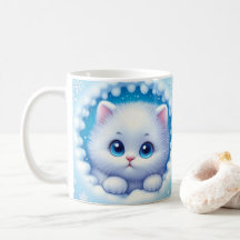 3D Kitten Hål i ett väggkaffe Mugg