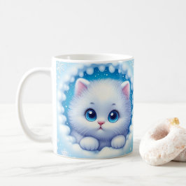 3D Kitten Hål i ett väggkaffe Mugg