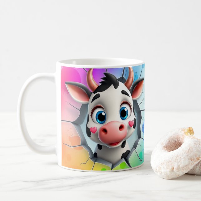 3d ko mug omslag, 3d ko mugg design (Med munk)