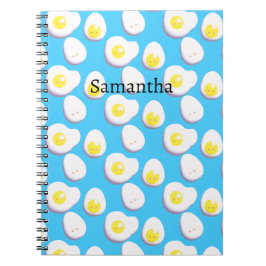 3d-kokta och torkade ägg anteckningsbok