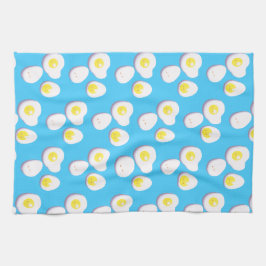 3d-kokta och torkade ägg kökshandduk