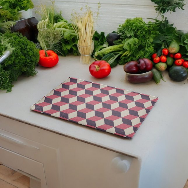 3d Kubas Mönster (Chopping Board)