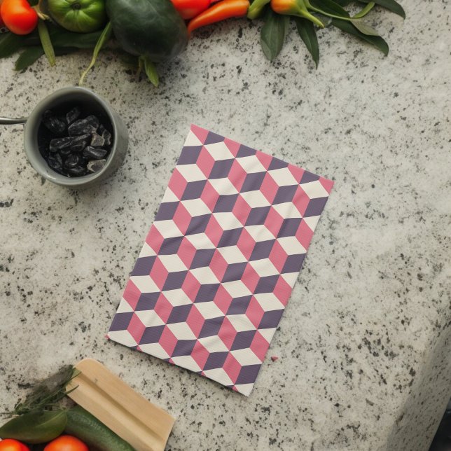 3d Kubas Mönster Kökshandduk (Kitchen Towel)