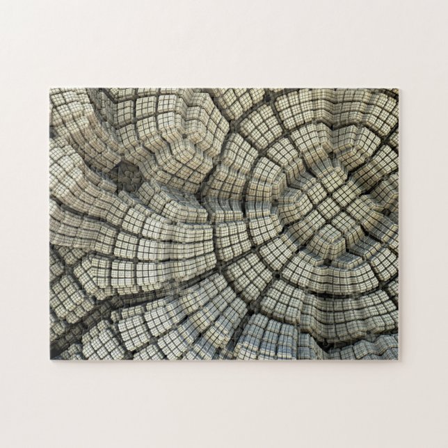 3D-kubikbit | Utmaning av optisk illusion Pussel (Horisontell)