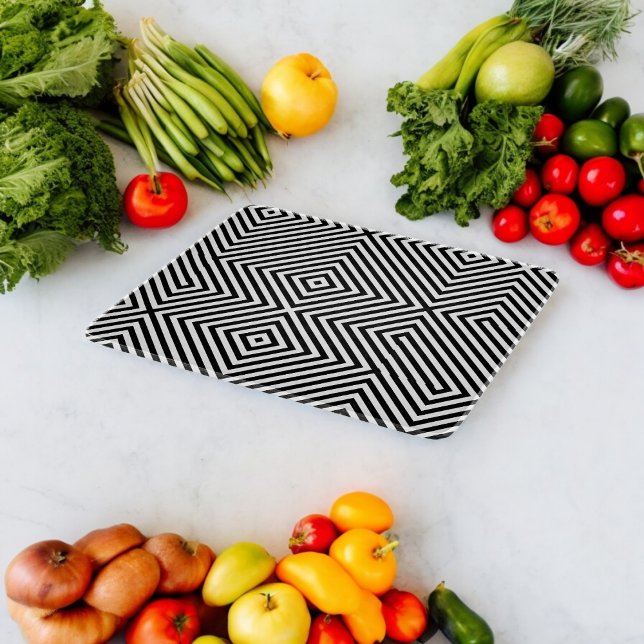 3d-kvadratisk bild Mönster (Chopping Board)