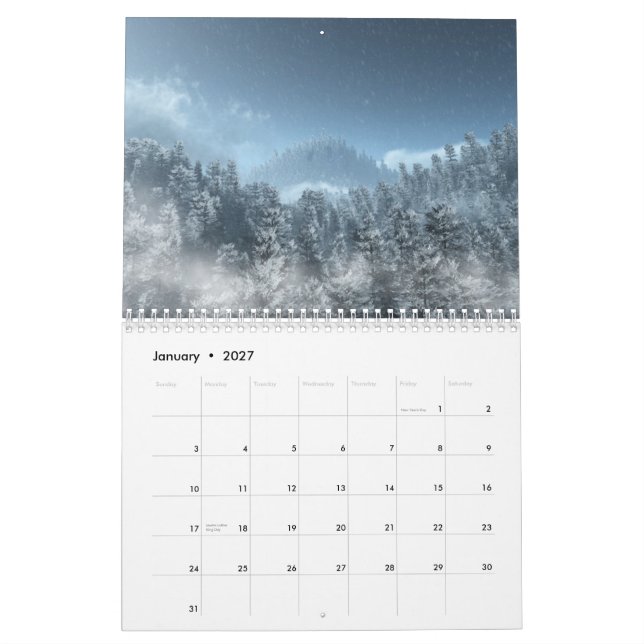 3D landskap - väggkalendern 2010 Kalender (Jan 2027)