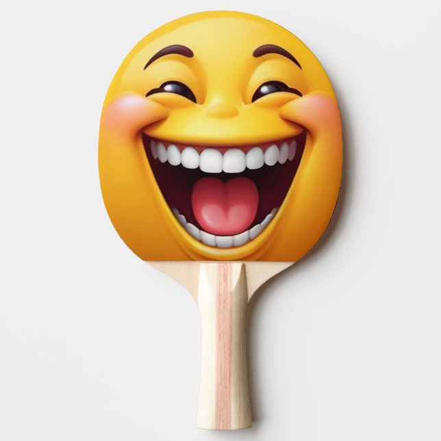 3D Laughing Gult Emoji Ping-Pong Paddle Pingisracket (Framsidan)