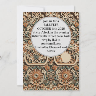 3D Layered Paper Cut Boho Wildflower Invite Inbjudningar