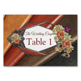 3D Leather Academia Decor & Cards Bordsnummer