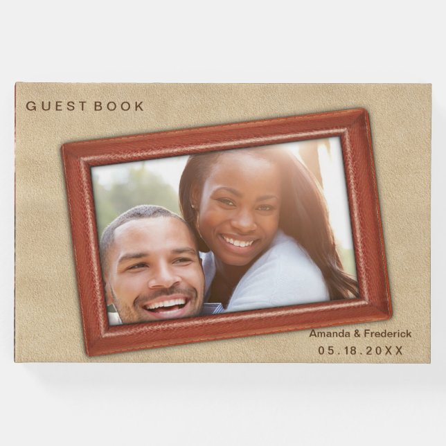 3D Leather Academia Decor & Cards Gästböcker (Framsida)