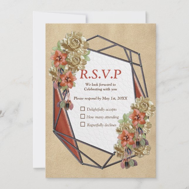 3D Leather Academia Decor & Cards Inbjudningar (Framsida)