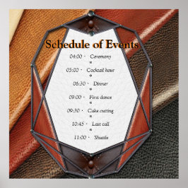 3D Leather Academia Decor & Cards Poster