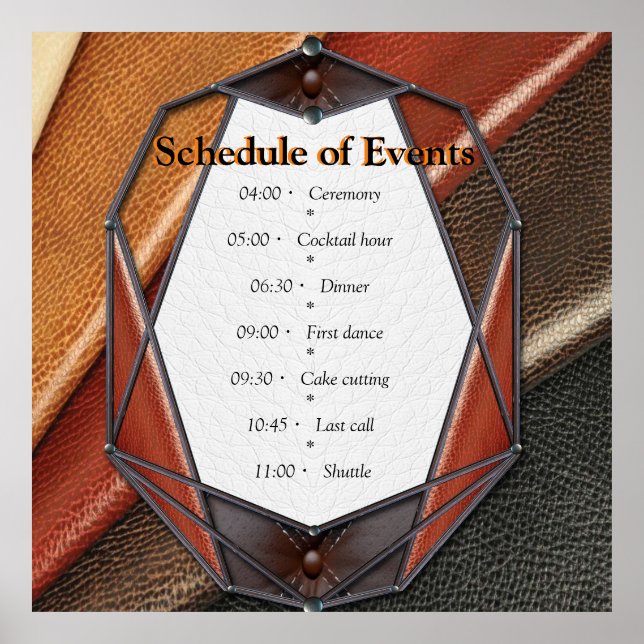 3D Leather Academia Decor & Cards Poster (Framsidan)