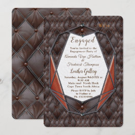 3D Leather Academia Decor Inbjudningar