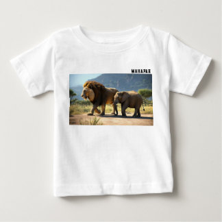 3D Lejon vs Elefant T Shirt
