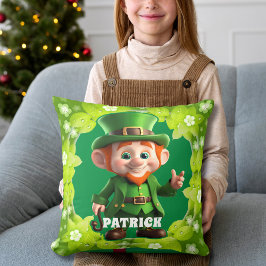 3D Leprechaun St. Patrick Dag Personlig Kids Kudde