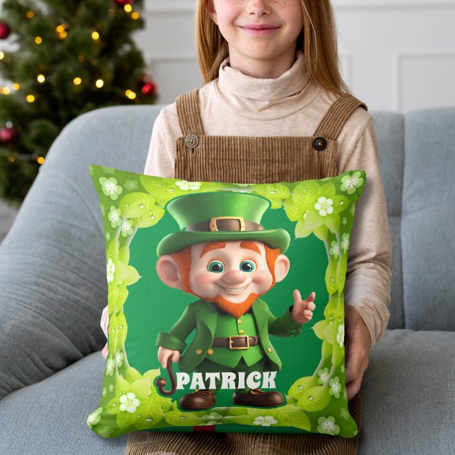 3D Leprechaun St. Patrick Dag Personlig Kids Kudde (Skapare uppladdad)