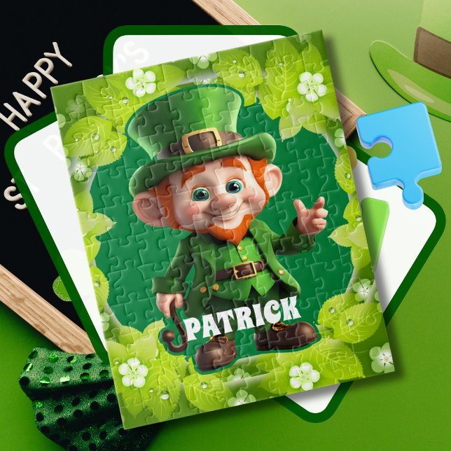 3D Leprechaun St. Patrick Dag Personlig Kids Pussel (Skapare uppladdad)