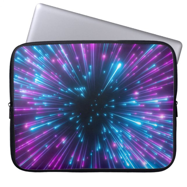 3d, lila Fireworks, big bang, galaxy, abstrakt c Laptop Fodral (Framsidan)