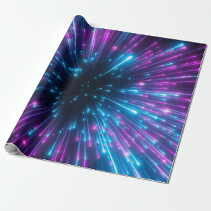 3d, lila Fireworks, big bang, galaxy, abstrakt c Presentpapper