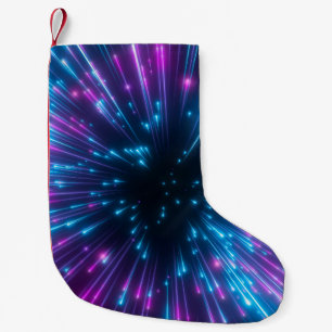 3d, lila fyrverkerier, big bang, galaxy, abstrakt liten julstrumpa
