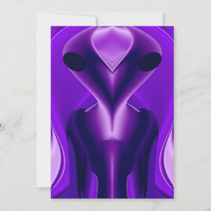 3D Lila Rainbow Dreams, Alien Julkort