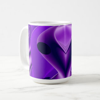3D Lila Rainbow Dreams, Alien Kaffemugg