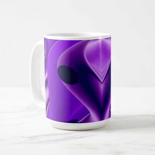 3D Lila Rainbow Dreams, Alien Kaffemugg (Framsida vänster)