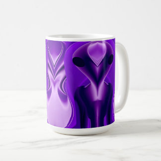 3D Lila Rainbow Dreams, Alien Kaffemugg