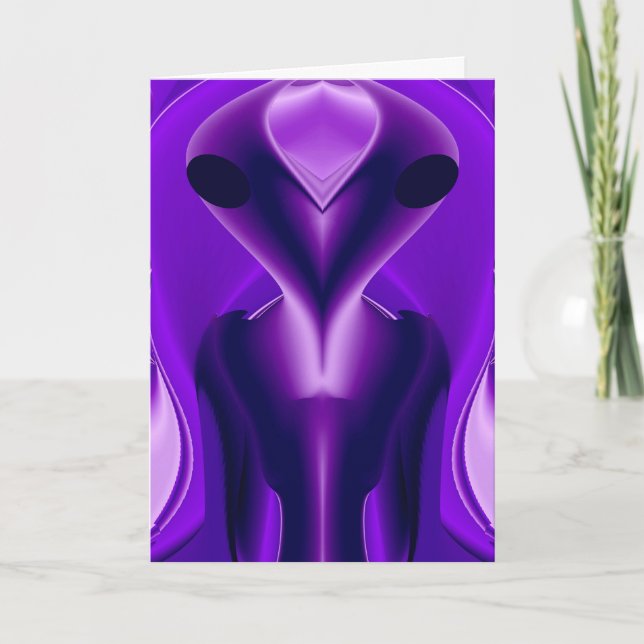 3D Lila Rainbow Dreams, Alien Kort (Framsida)