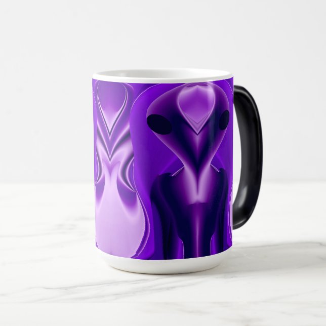 3D Lila Rainbow Dreams, Alien Magisk Mugg (Framsida höger)