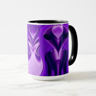 3D Lila Rainbow Dreams, Alien Mugg