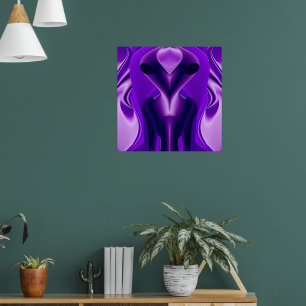 3D Lila Rainbow Dreams, Alien Poster