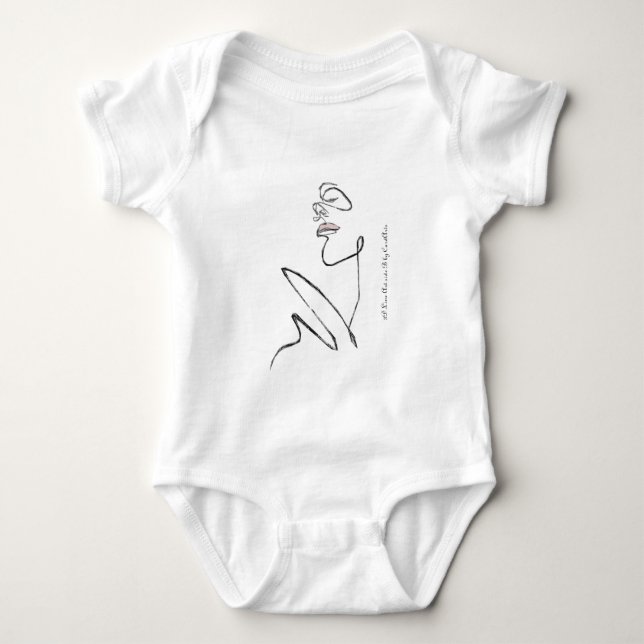 3D Line Art side B - Artist - CardArts Baby Bodysu T Shirt (Framsida)