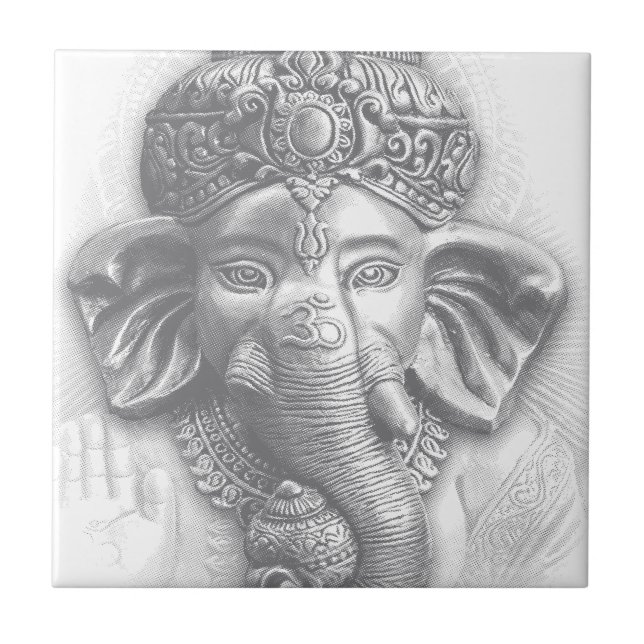 3d Lord Ganesha - Om Kakelplatta (Framsidan)