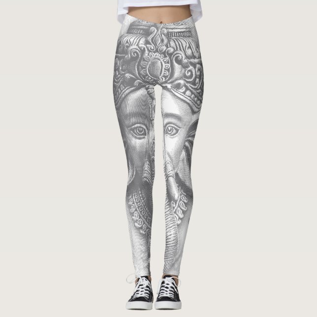 3d Lord Ganesha - Om Leggings (Framsida)