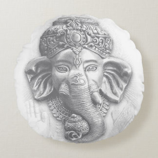 3d Lord Ganesha - Om Rund Kudde