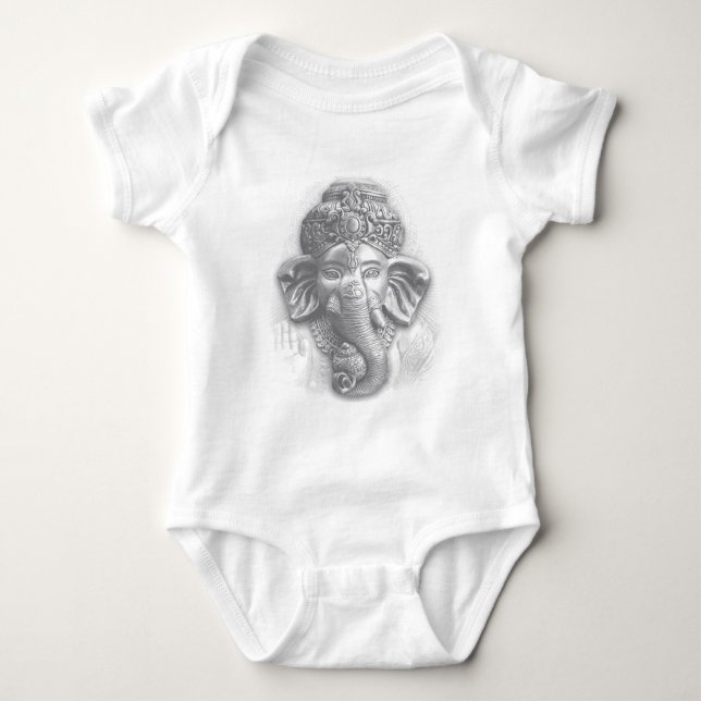 3d Lord Ganesha - Om T Shirt (Framsida)