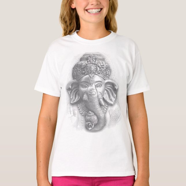 3d Lord Ganesha - Om T Shirt (Framsida)