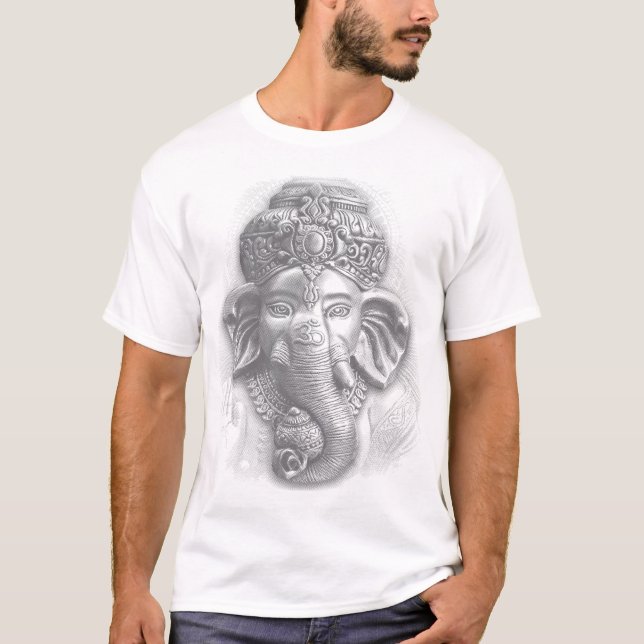 3d Lord Ganesha - Om T Shirt (Framsida)