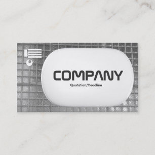 3d Lozenge - Glass Wall Black and White Visitkort
